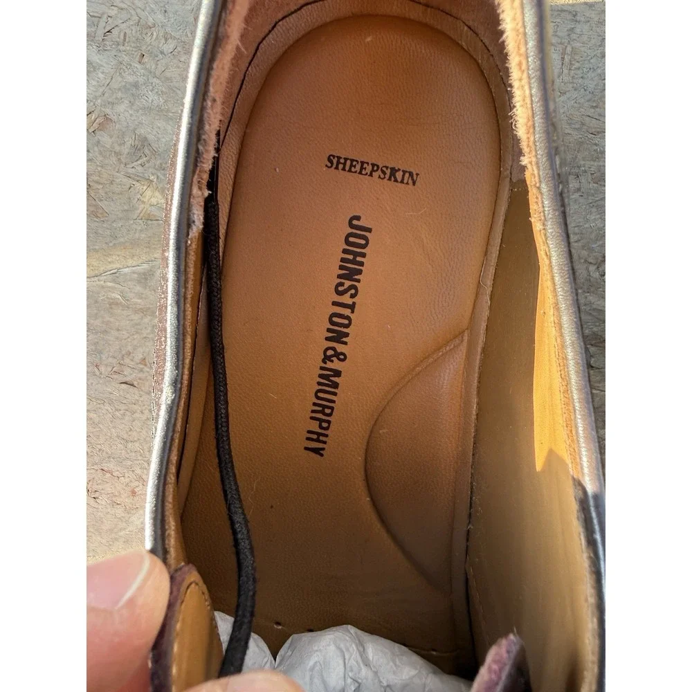 Johnston & Murphy 9.5D Oxblood‎ Cap Toe Leather Dress Shoes